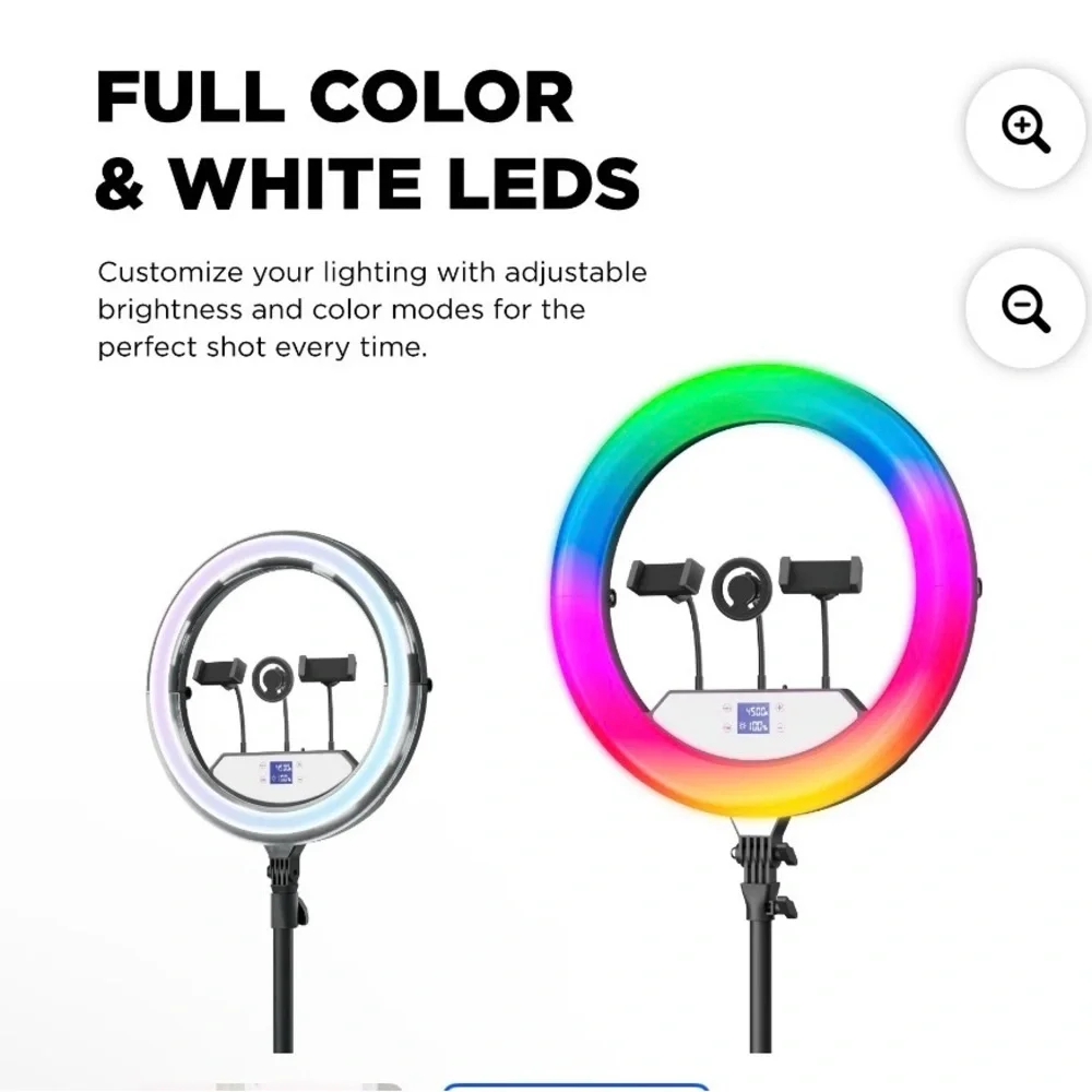 Vitar Full Color Foldable Ring Light Set - Black- NEW IN BOX.